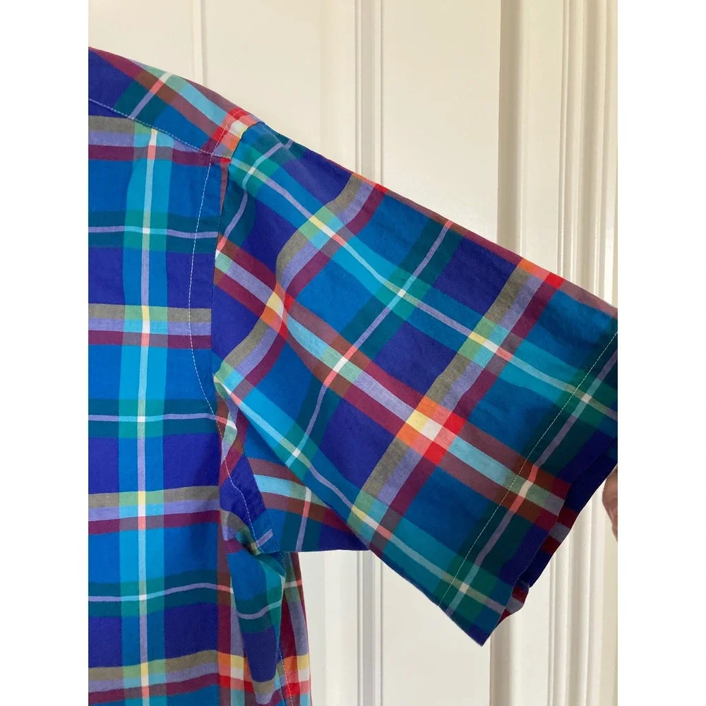 Ralph Lauren Youth Classic Fit Plaid Short Slv Button Down Shirt Bundle Size S